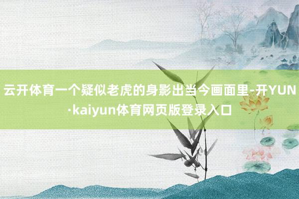 云开体育一个疑似老虎的身影出当今画面里-开YUN·kaiyun体育网页版登录入口
